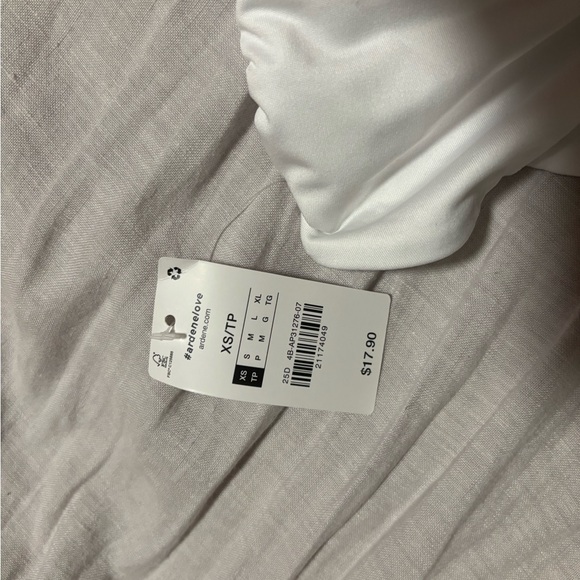 White Ruched Women's Top - Picture 3 of 3